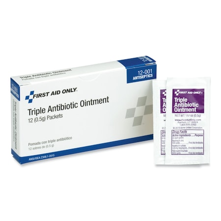 Physicianscare First Aid Kit Refill Triple Antibiotic Ointment, PK12 12-001